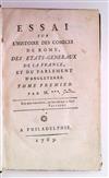 GUDIN DE LA BRENELLERIE, PAUL-PHILIPPE.  Essai sur lHistoire des Comices de Rome [etc.].  3 vols.  1789